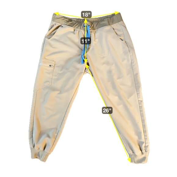 Figs  Zamora Technical Collection Jogger Scrub Pants Women's XL Tan MedicalCore - Picture 9 of 9